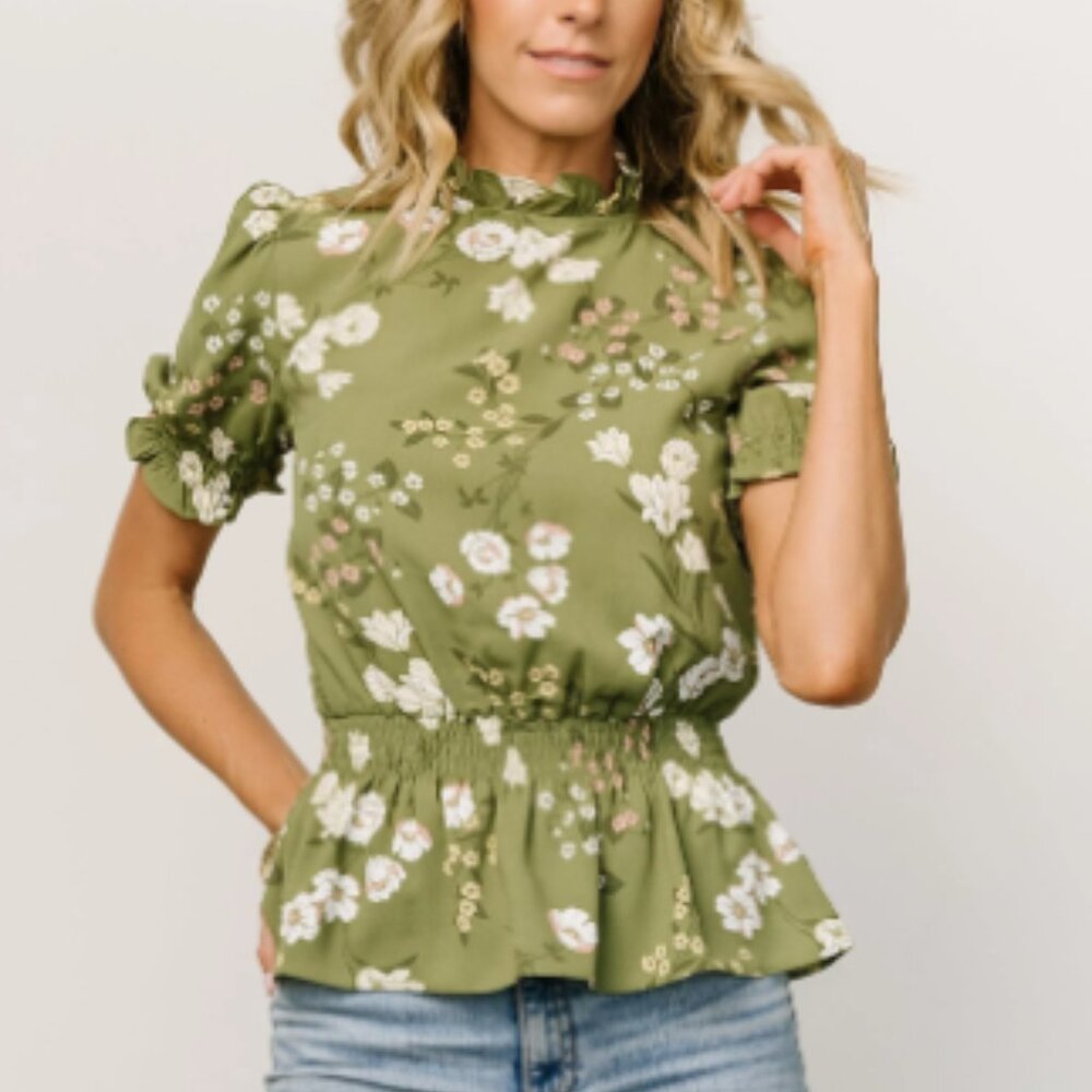 NWT - Baltic Born Beth Peplum Top Blouse